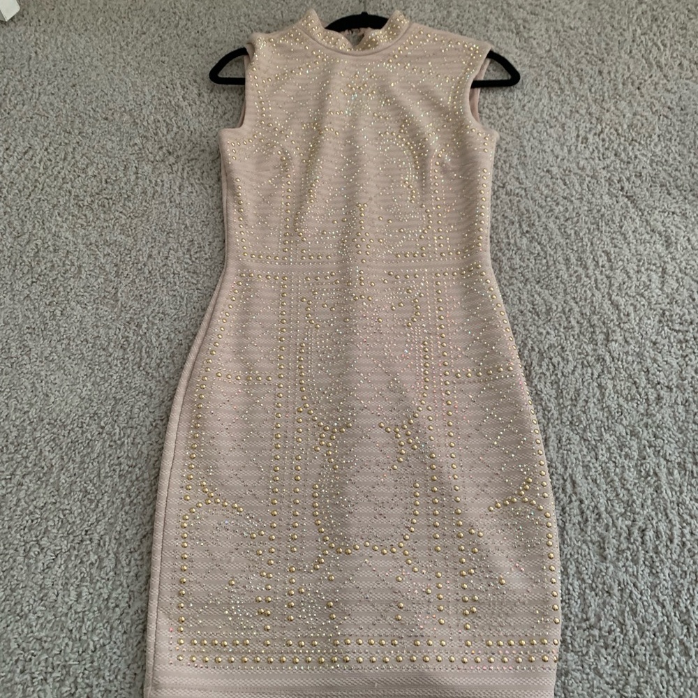 Gorgeous Windsor Store dress. Nude with studs.